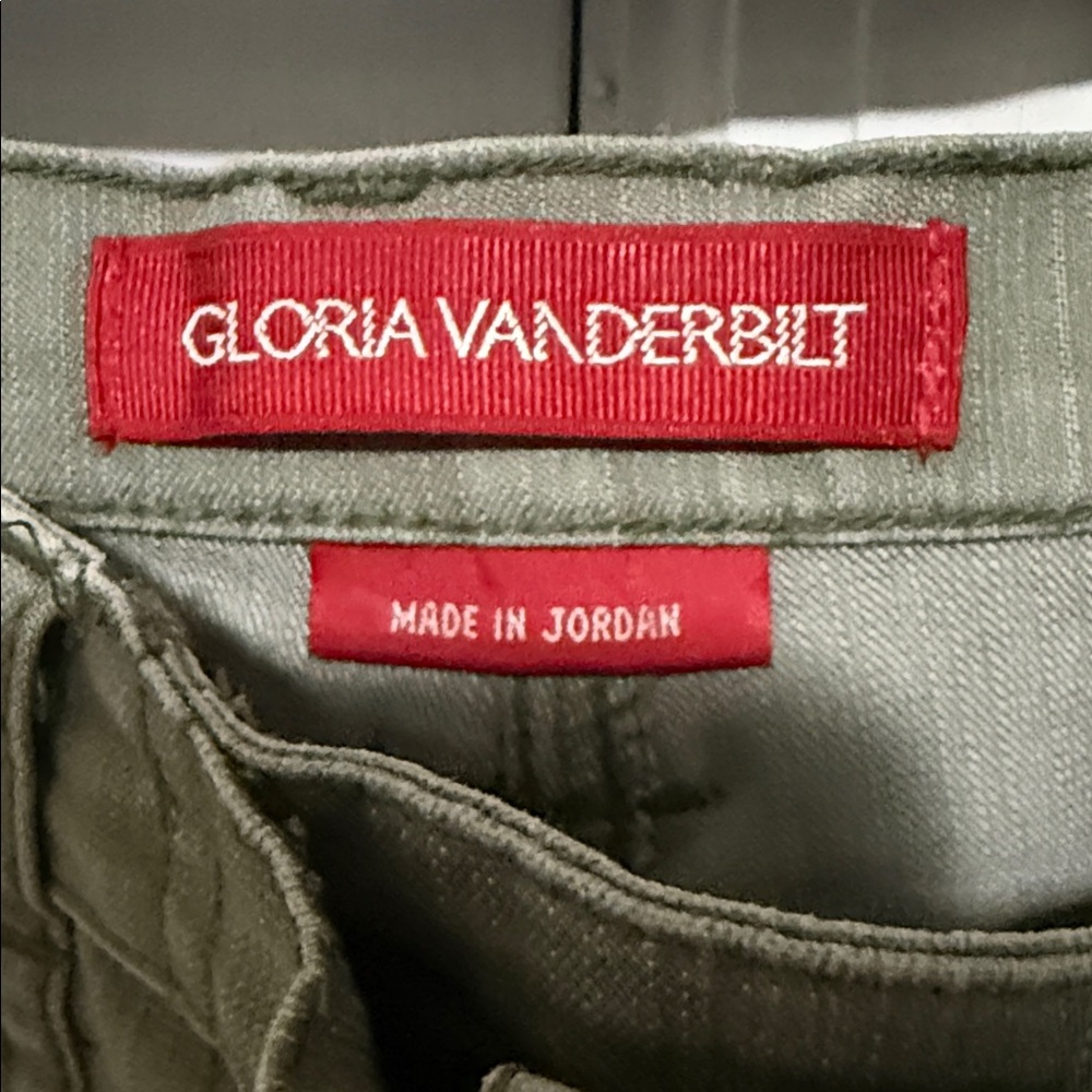Gloria Vanderbilt Y2K Lace-Up Crop Capri Jeans 10P – Green - Picture 2 of 8